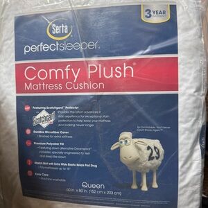 Serta Perfect Sleeper Comfy Plush Mattress Cushion - White